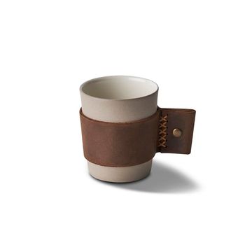 Touch Of Leather Espresso Cup Rock & Ivory by Esma Dereboy - view 2