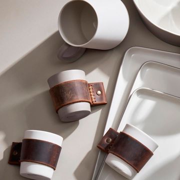 Touch Of Leather Espresso Cup Rock & Ivory by Esma Dereboy - view 8