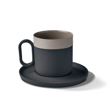 Capsule Tea Cup With Saucer Black - Black & Rock by Esma Dereboy - view 4