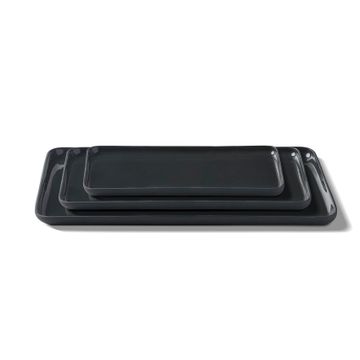 Rectangle Plate Set Black by Esma Dereboy - view 6