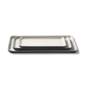 Rectangle Plate Set Black & Ivory by Esma Dereboy - view 6