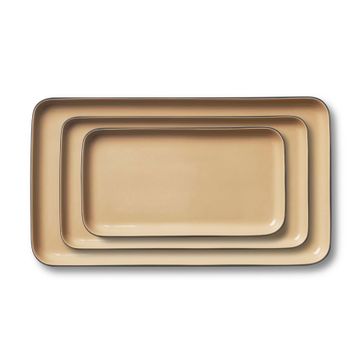 Rectangle Plate Set Black & Straw by Esma Dereboy - view 4
