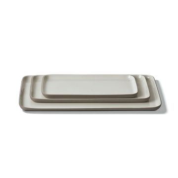 Rectangle Plate Set Rock & Ivory by Esma Dereboy - view 6