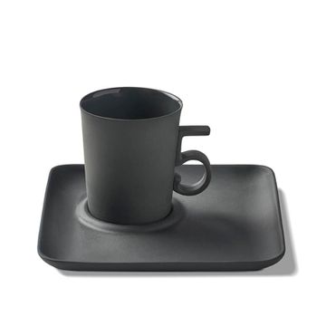 Figures Espresso Cup With Saucer Handle 5 Black-black by Esma Dereboy - view 4