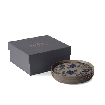 Flora Round Dessert Plate Set Of 4 Rock by Esma Dereboy - view 4