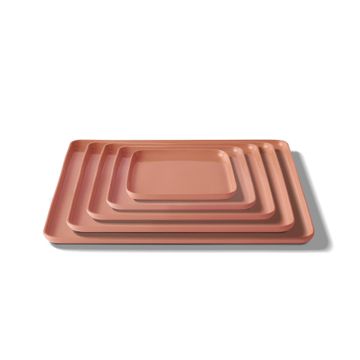 Square Plate Set Coral by Esma Dereboy - view 6