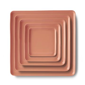 Square Plate Set Coral by Esma Dereboy - view 4