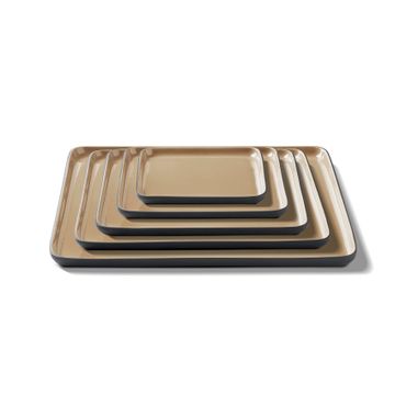 Square Plate Set Black & Straw by Esma Dereboy - view 6