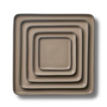Square Plate Set Black & Rock by Esma Dereboy - view 4