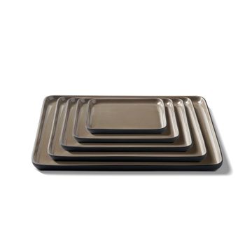 Square Plate Set Black & Rock by Esma Dereboy - view 6