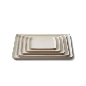 Square Plate Set Rock & Ivory by Esma Dereboy - view 6