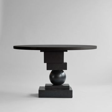 Artist Dining Table, Ø120 - Coffee Black Oak by 101 copenhagen