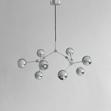 Drop Chandelier Globe, Mini - Chrome (5m) by 101 copenhagen