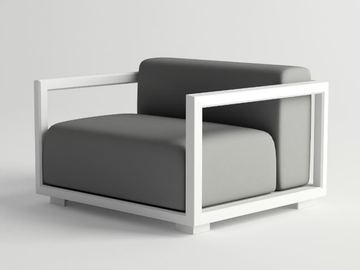 VICTUS - Aluminium garden armchair with armrests by 10Deka - view 2