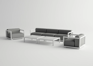 VICTUS - Aluminium garden armchair with armrests by 10Deka - view 3