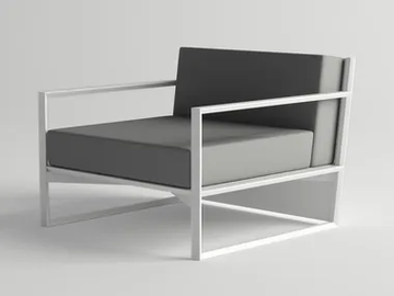 ORA - Aluminium garden armchair with armrests by 10Deka - view 2