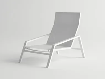 PULVIS ROYAL - Aluminium deck chair with armrests by 10Deka - view 2