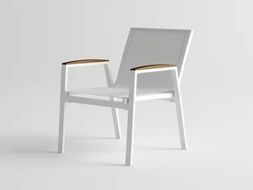 AMELIA - Aluminium easy chair with armrests by 10Deka - view 2