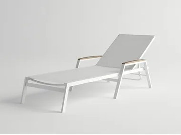 AMELIA - Stackable Recliner aluminium sun lounger by 10Deka - view 2