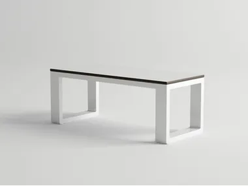 DELAZ - Rectangular aluminium garden side table by 10Deka - view 2