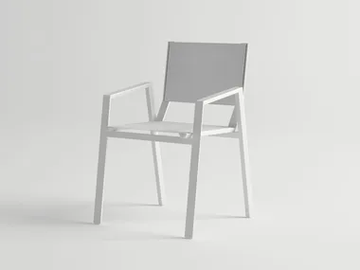 ORA - Aluminium garden chair with armrests by 10Deka - view 2