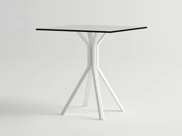 ORA 4 - Square aluminium garden table by 10Deka - view 2