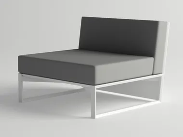 ORA MODULAR SOFA CENTER PIECE - Aluminium garden armchair by 10Deka - view 2