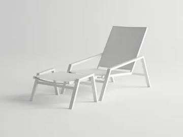 PULVIS - Aluminium deck chair with armrests by 10Deka - view 2