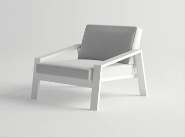 PULVIS - Garden aluminium easy chair by 10Deka - view 2