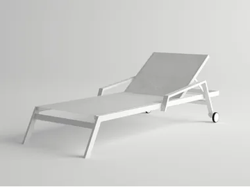PULVIS - Recliner aluminium sun lounger by 10Deka - view 2