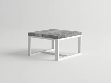 ULTRA - Aluminium and wood garden side table by 10Deka - view 2