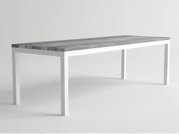 ULTRA - Rectangular aluminium and wood garden table by 10Deka - view 2