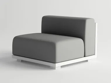 VICTUS MODULAR SOFA CENTER PIECE - Aluminium garden armchair by 10Deka - view 2