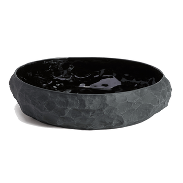 Crockery Black Largest Flat Bowl by 1882 Ltd