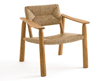 ABONDANCE - Straw easy chair with armrests by AMPM - view 2