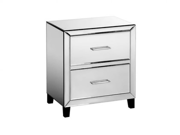 ALOUETTE - Mirrored glass bedside table with drawers by AMPM - view 2