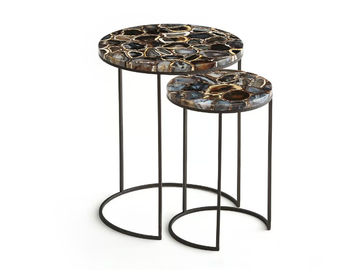 ANAXIMÈNE - Stackable round Agata coffee table by AMPM - view 2