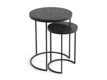 ANAXIMÈNE - Round stackable lava stone coffee table by AMPM - view 2