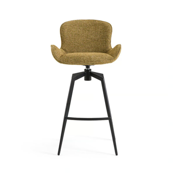 ASYAR - Swivel fabric stool with back by AMPM - view 3