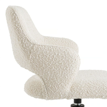 ASYAR - Swivel fabric stool with armrests by AMPM - view 3