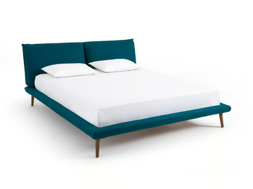 AURORE - Fabric double bed with upholstered headboard by AMPM - view 2