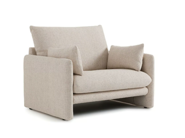 LUCIANO - Fabric armchair with armrests by AMPM - view 2