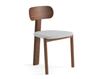 MARAIS - Walnut chair with fabric seat by AMPM - view 2