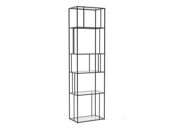 PARALLEL - Open tempered glass and metal bookcase by AMPM - view 2