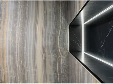 ULTRA ONICI - GREY ONYX VEIN CUT - Porcelain stoneware wall/floor tiles with marble effect by ARIOSTEA - view 2