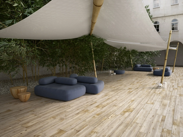 INNOVATIVE SLABS - QUERCIA BIANCA - Porcelain stoneware flooring with wood effect by ARIOSTEA - view 3