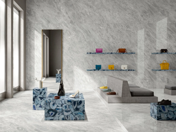 ULTRA MARMI - BARDIGLIO CHIARO - Porcelain stoneware wall/floor slabs with marble effect by ARIOSTEA - view 2