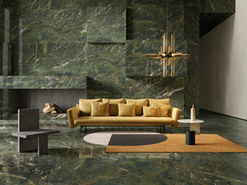 ULTRA MARMI - VERDE KARZAI - Porcelain stoneware wall/floor slabs with marble effect by ARIOSTEA - view 2