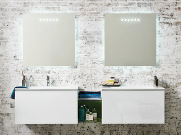 DOMINO 44 - Sectional crystal vanity unit with drawers by ARTELINEA - view 2