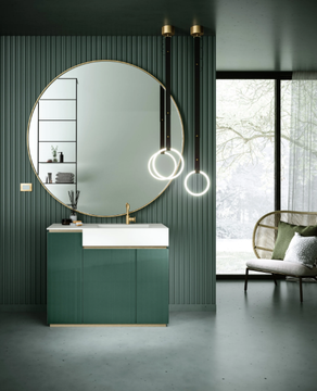 FUSION - Floor-standing single sectional crystal vanity unit by ARTELINEA - view 3